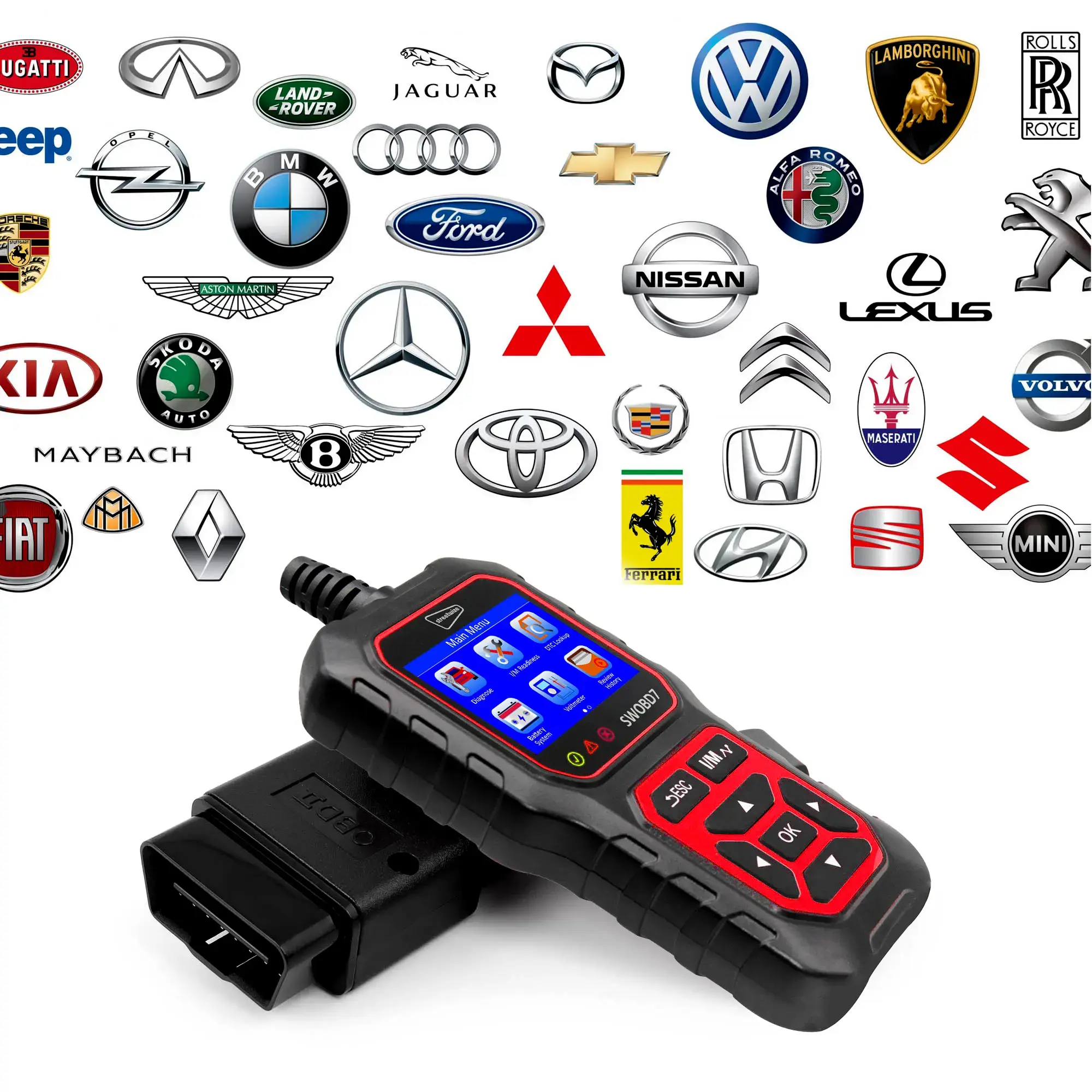 Streetwize Auto Diagnostic OBD2 Scanner with Coloured Screen