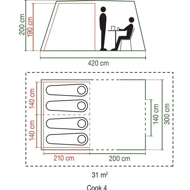 Coleman Cook 4 - 4 Person Tent
