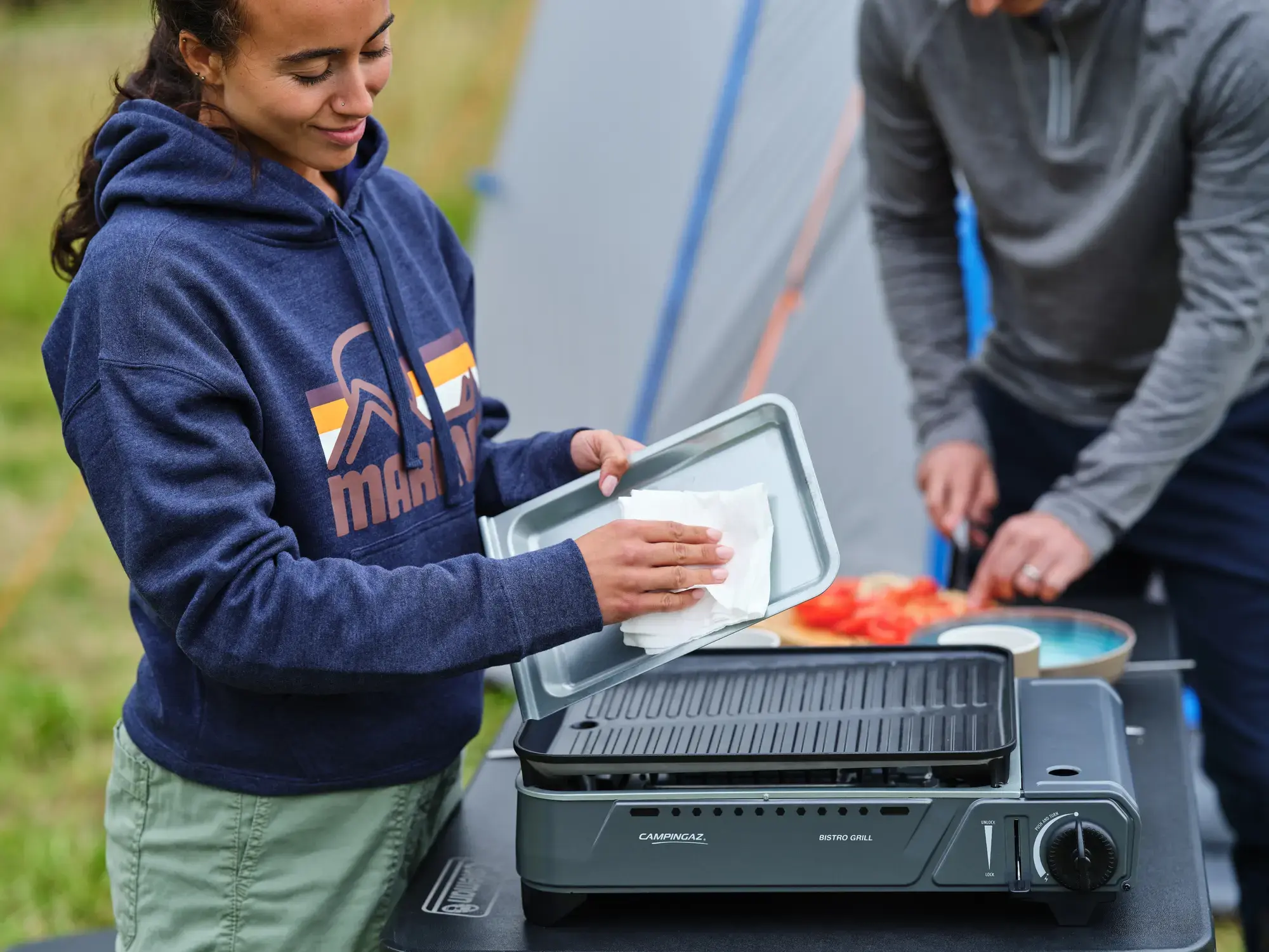 Campingaz Bistro Grill Single Tube Burner Portable Camping Gas Grill