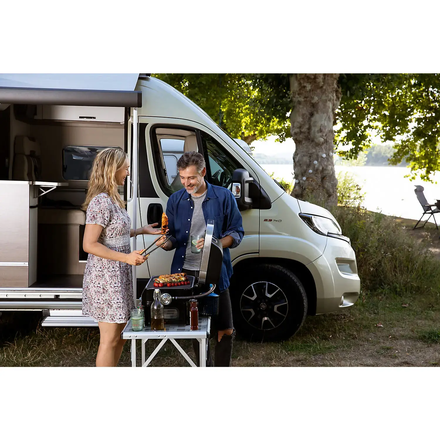 Campingaz Attitude 2Go CV - Black Table Top Gas BBQ Compact Portable Gas Barbecue