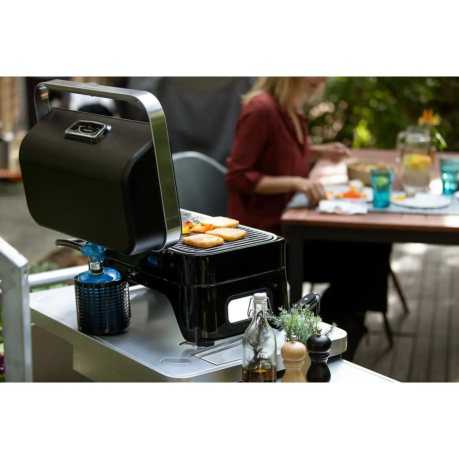 Campingaz Attitude 2Go CV - Black Table Top Gas BBQ Compact Portable Gas Barbecue