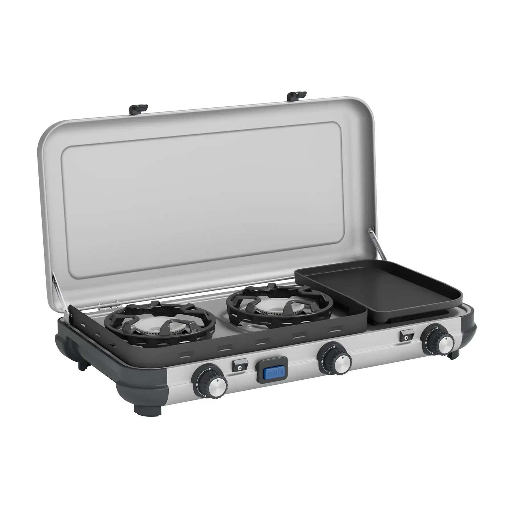 Campingaz Camping Kitchen™ 2 Multi-Cook Double Burner Portable Camping Gas Stove and Sid