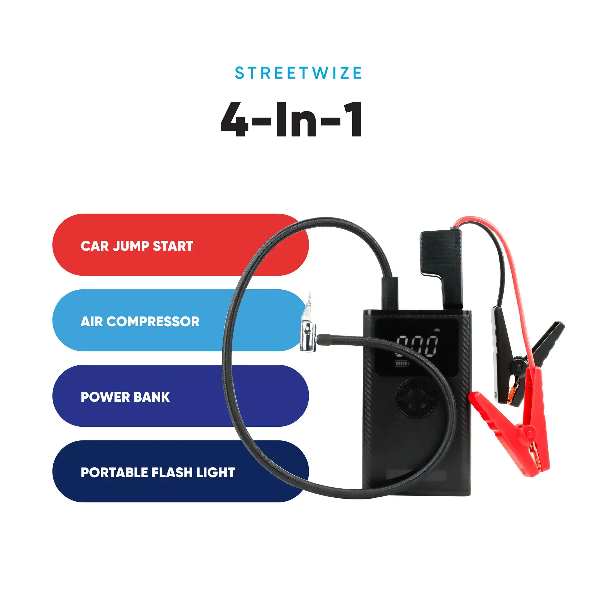 Streetwize 4 in 1 Jump Starter & Air Compressor