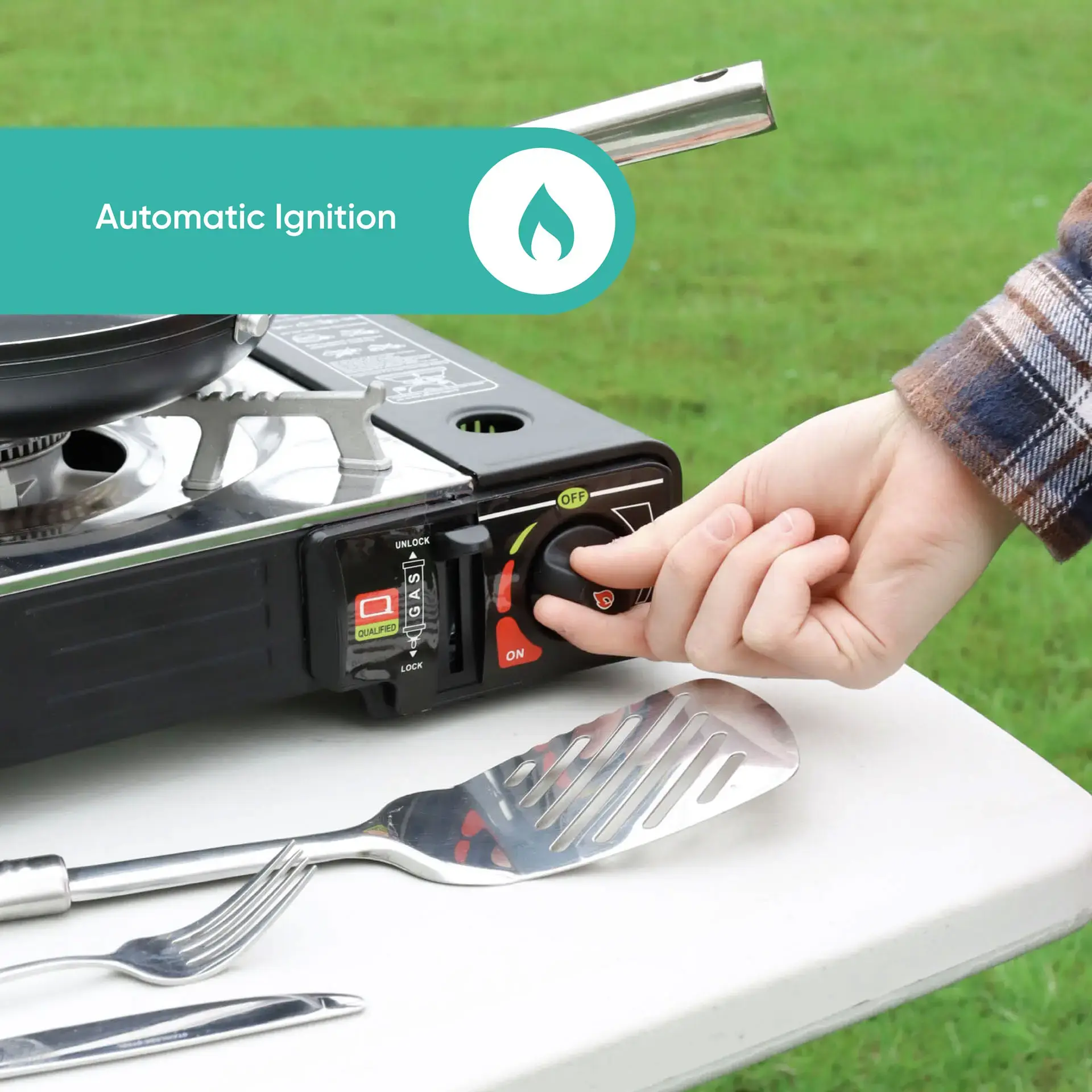 Streetwize Double Burner Portable Gas Stove