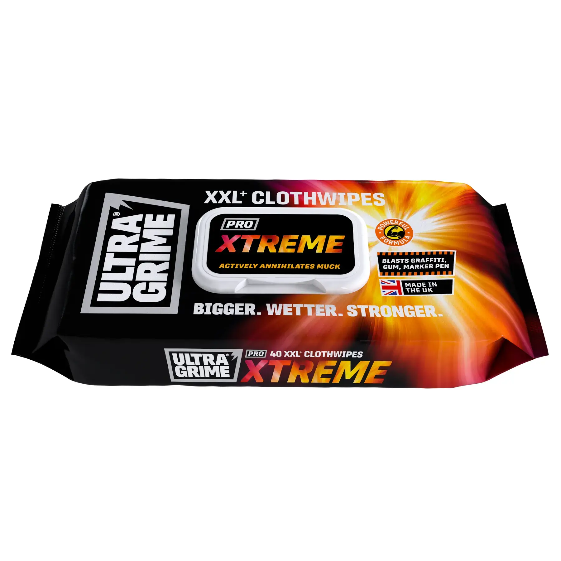 UltraGrime Pro Xtreme XXL Clothwipes 40 Pack