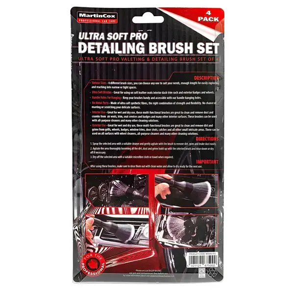 Martin Cox Pro Ultra Soft Detailing Brushes 4 Pack