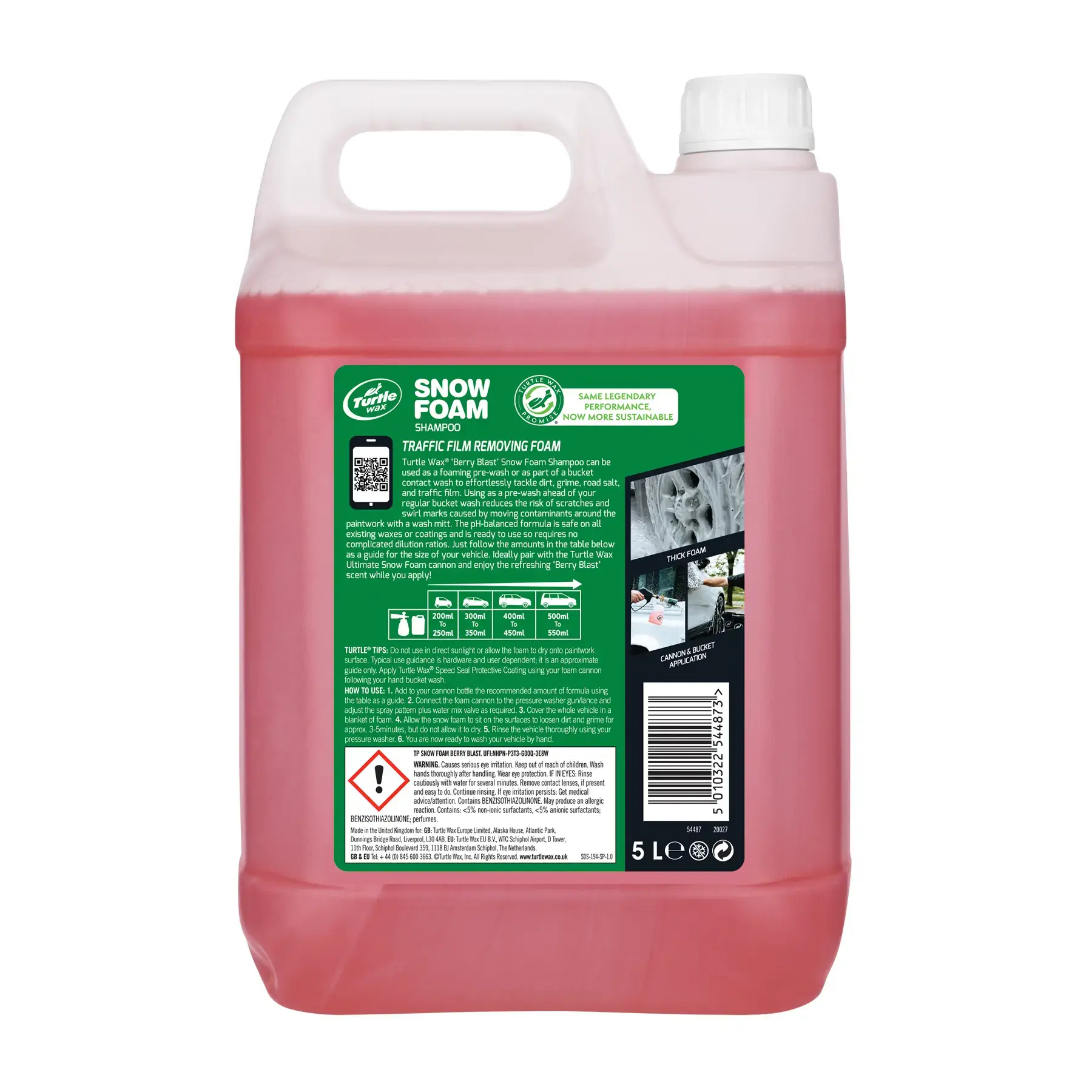 Turtlewax TP Snow Foam Berry 5L
