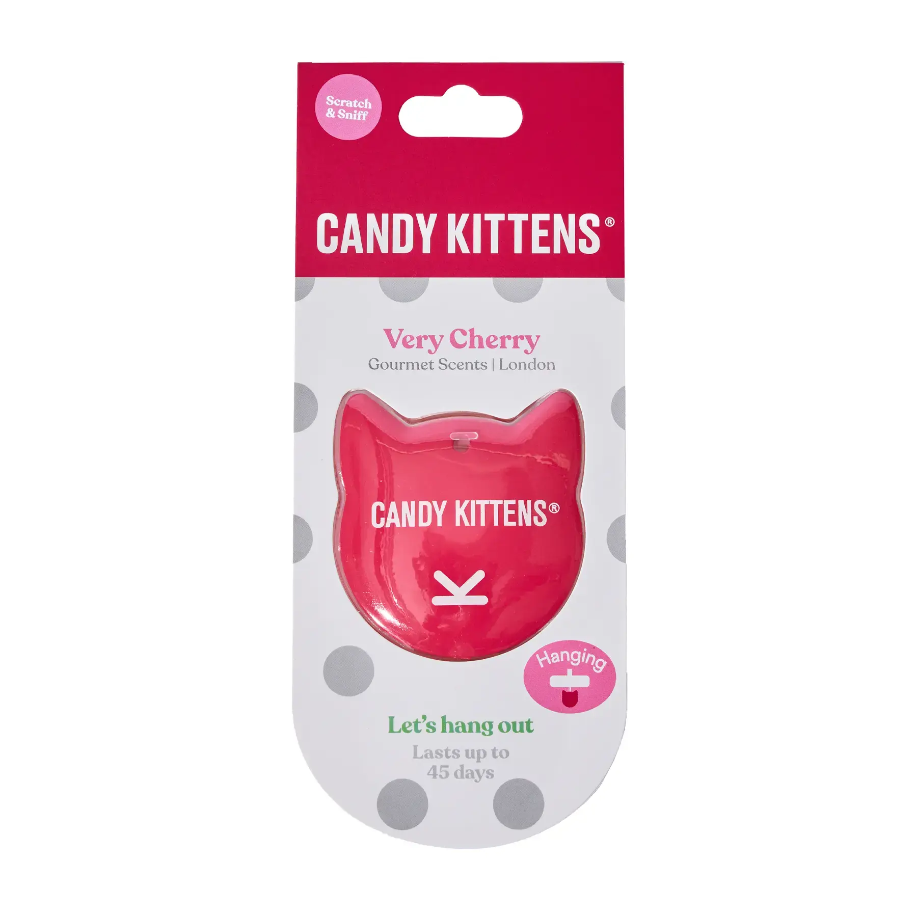 Candy Kittens 3D Hanging Air Freshener - Very Cherry