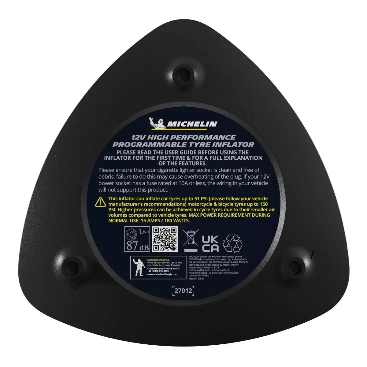 Michelin 12V High Performance Programmable Rapid Tyre Inflator