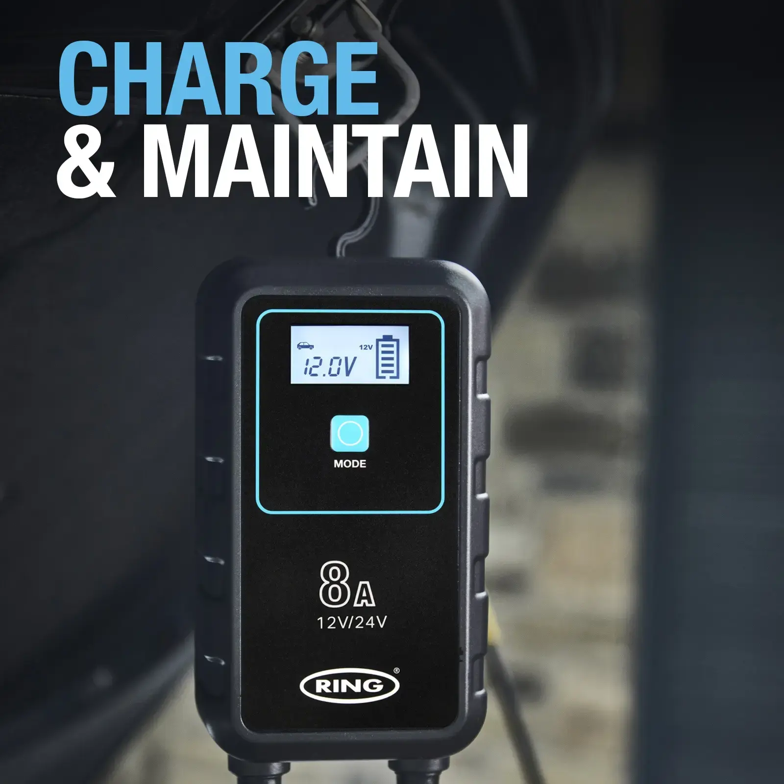 Ring Auto SMARTCHARGE 8 Charger & Maintainer Lithium Battery Compatible 6V / 12V
