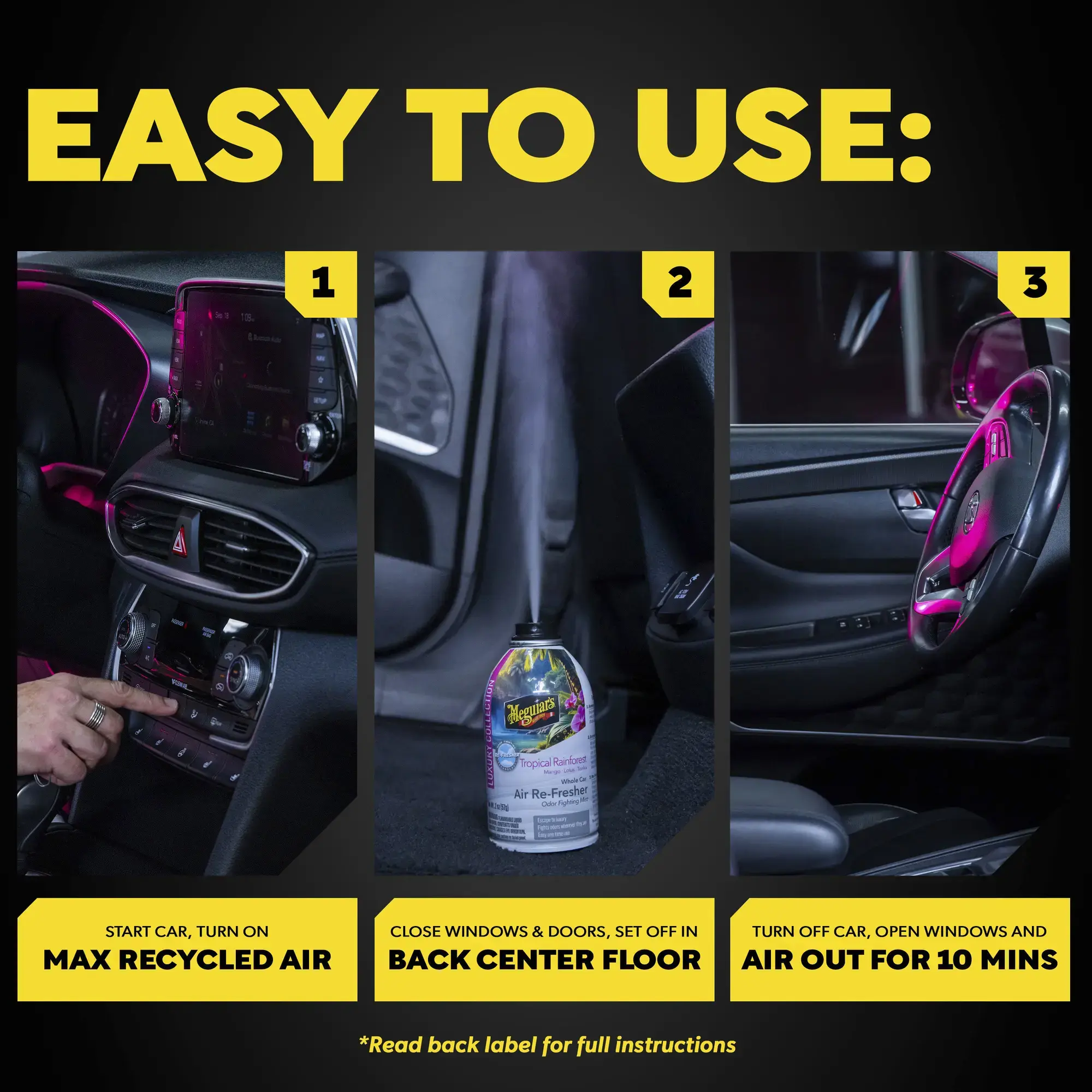 Meguiars Whole Car Air Re-Fresher Tropical Rainforest 59ml