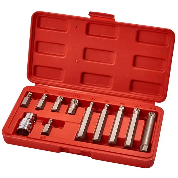 amtech 11pc Spline Bit & Socket Set