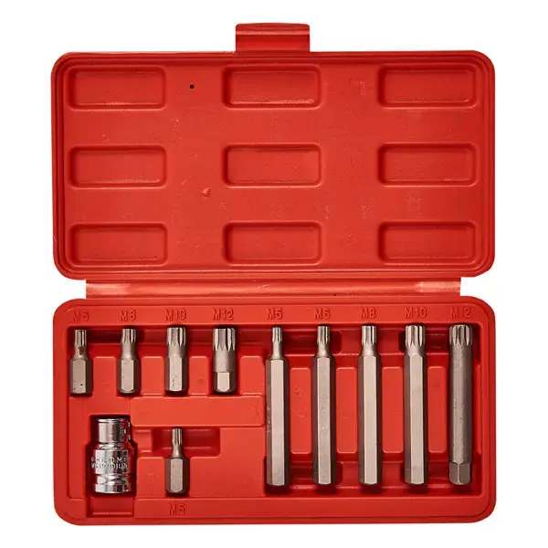 amtech 11pc Spline Bit & Socket Set