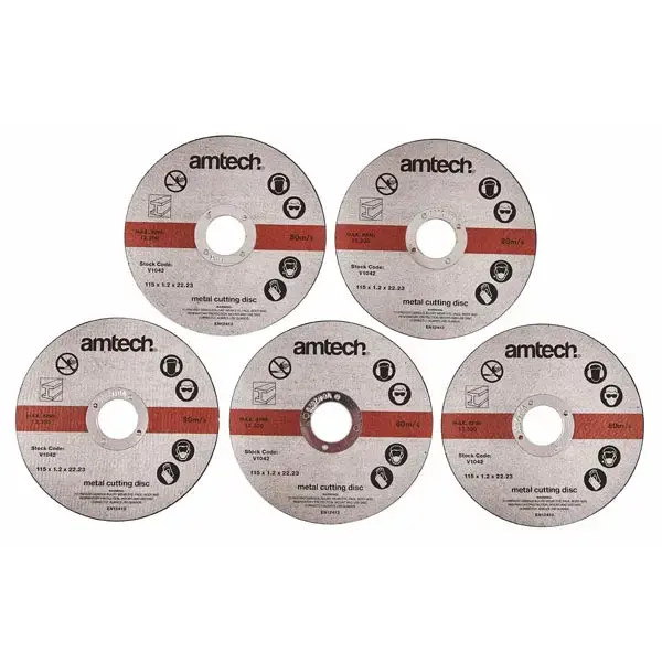 amtech 5pc 1.2mm X115mm Metal Cutting Discs