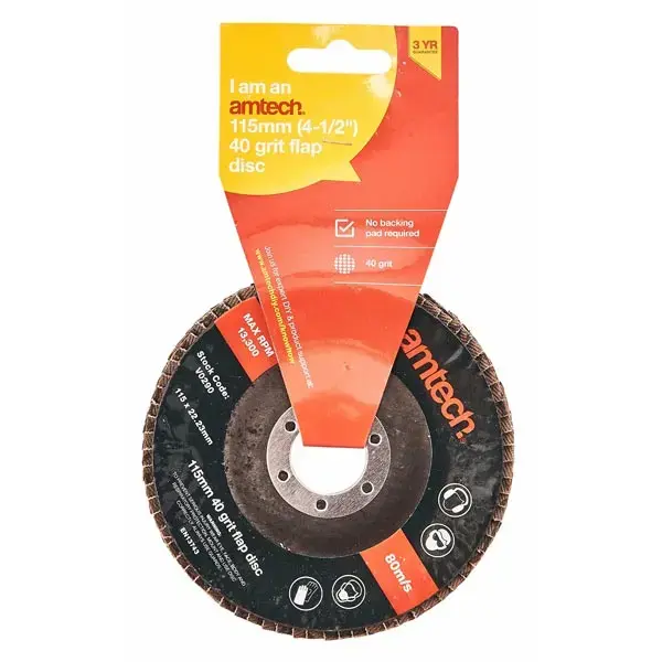 amtech 115mm Flap Disc (40 Grit)