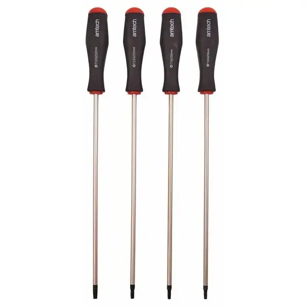 amtech 4pc Long Reach Torx Screwdriver Set