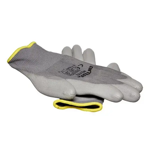 amtech Light Duty PU Coated Palm Gloves Grey Medium Size 8