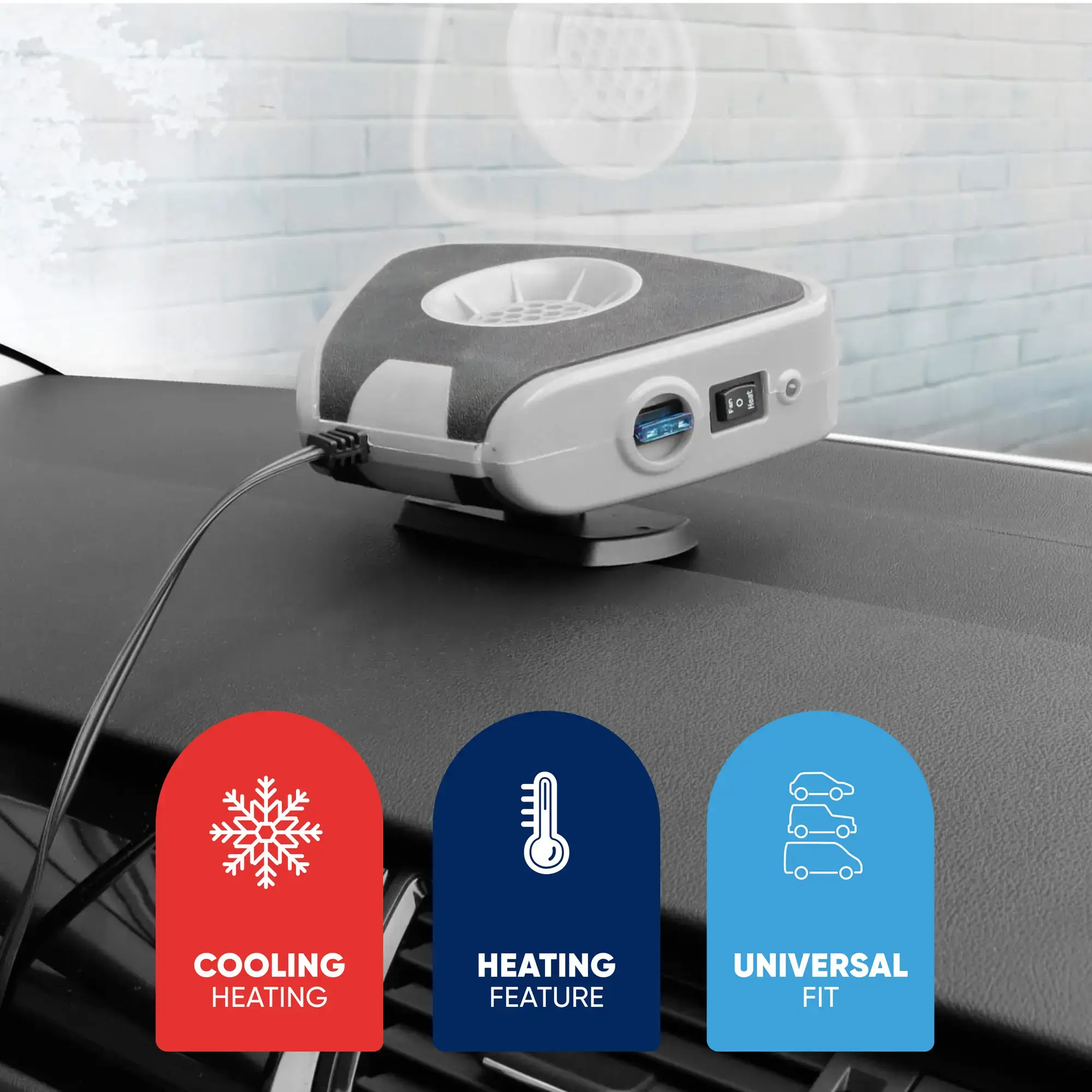 Streetwize 12v Auto Heater/Defroster with Light