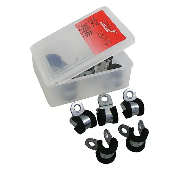 Pearl PK OF 10P CLIPS 10MM INSIDE DIA RUBBER LINED