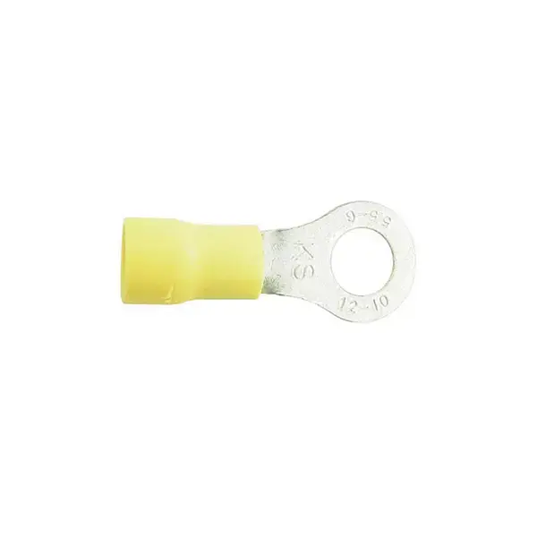 Pearl 1/4 Yellow Ring Terminals