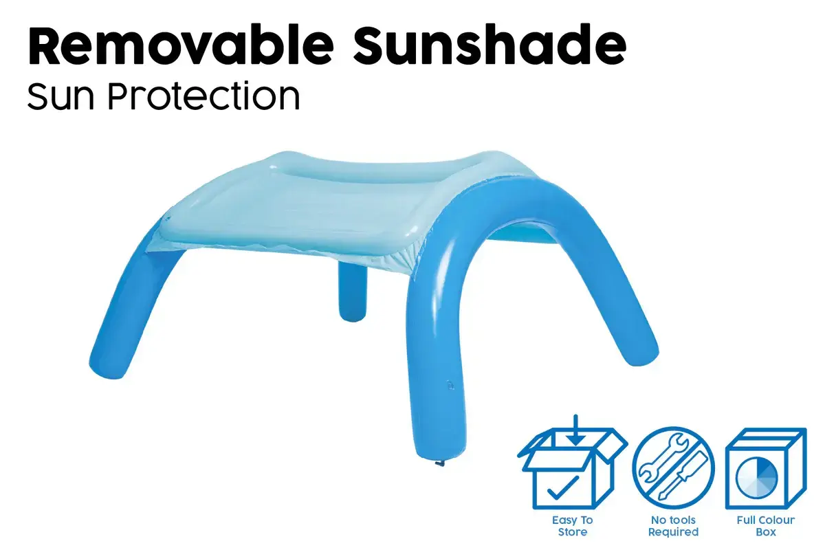 Bestway Beach Buddy Removable Canopy Paddling Pool 1.40m x 1.40m x 1.14m 52192