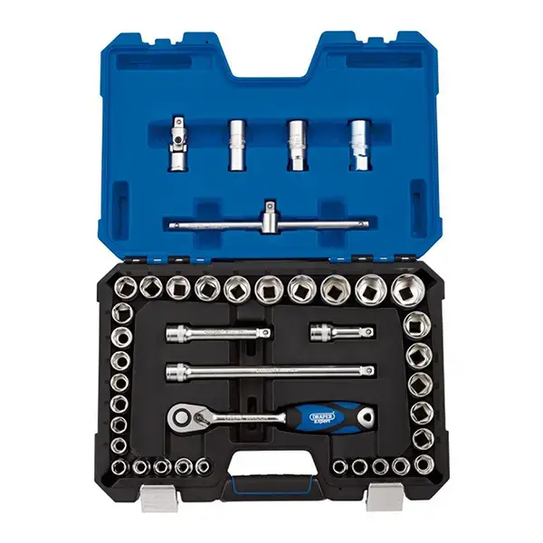 Draper Expert Combined MM/AF Socket Set, 1/2" Sq. Dr. (41 Piece)