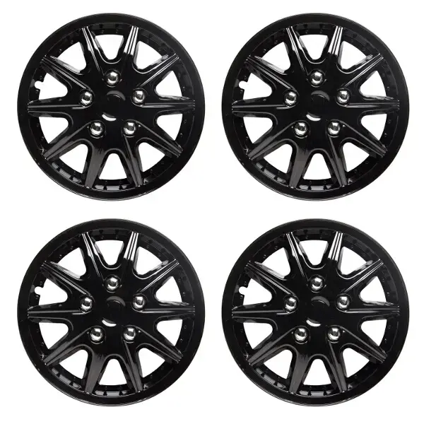 Top Tech Revolution 15 Inch Wheel Trims Gloss Black (Set of 4)