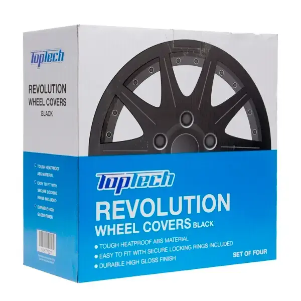 Top Tech Revolution 16 Inch Wheel Trims Gloss Black (Set of 4)