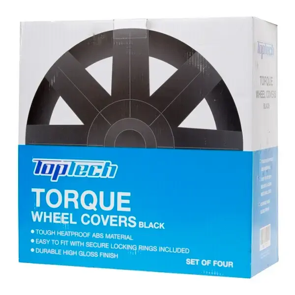 Top Tech Torque 16 Inch Wheel Trims Gloss Black (Set of 4)