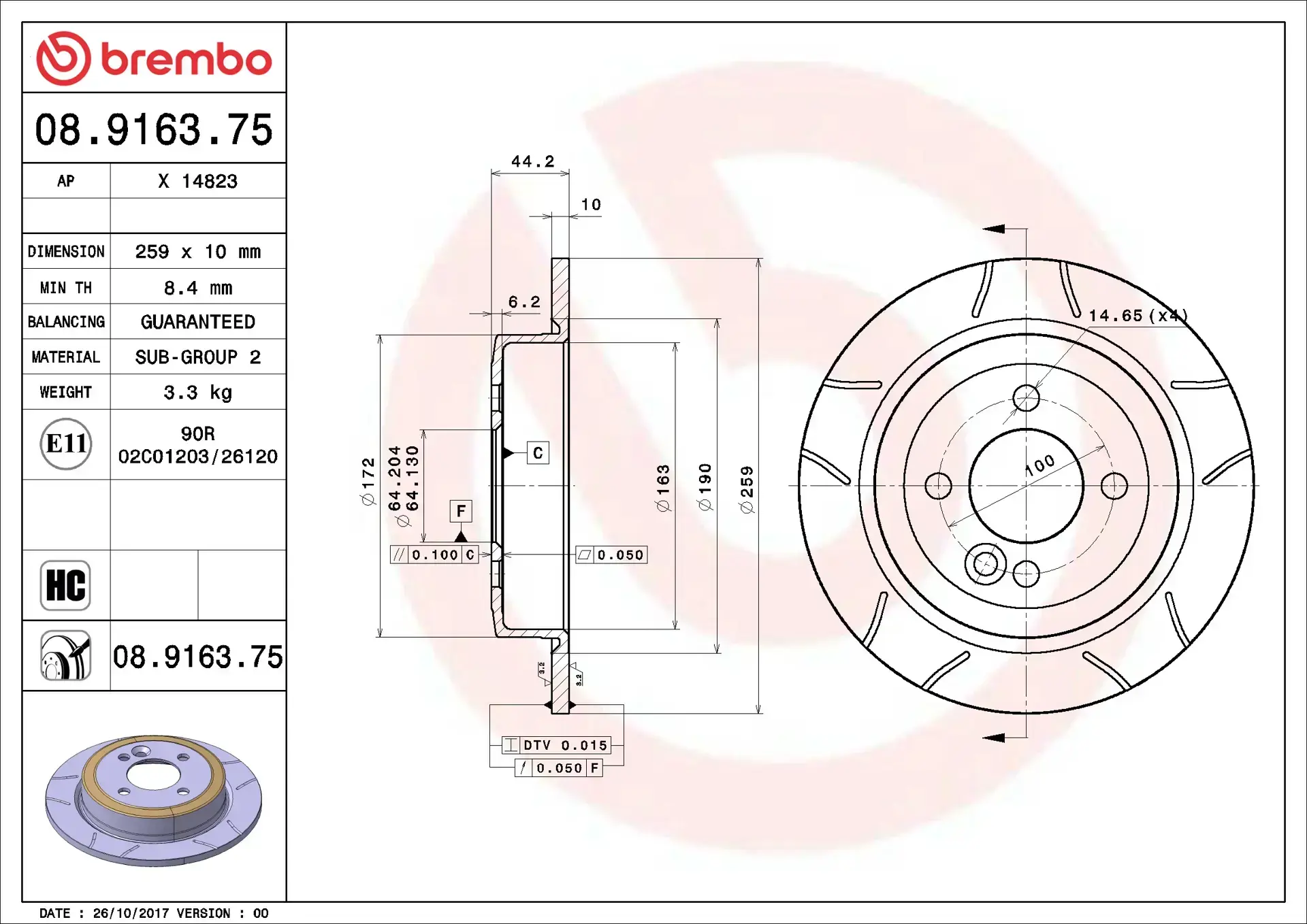 Brembo High Performance Brake Disc