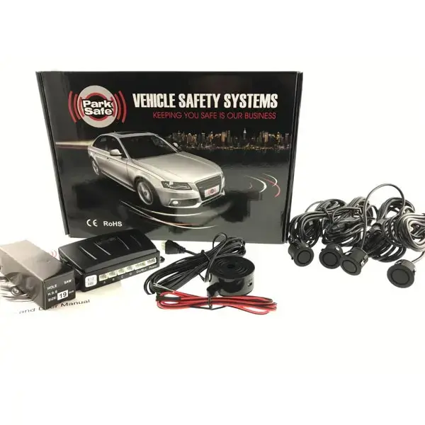 Park Safe 4pc Flat Mount Parking Sensor Kit (Rear) - Matt Black