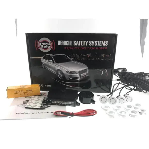 Park Safe 4pc Angled Mount Parking Sensor Kit (Front) - White