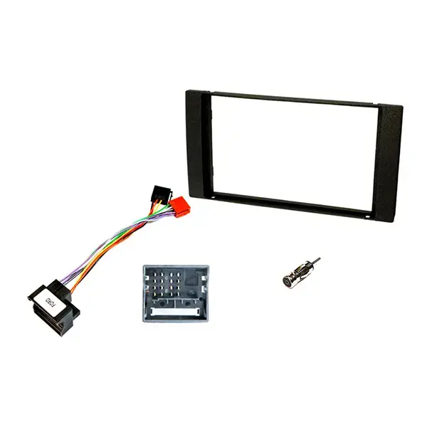 null Ford (2002 Onwards) Double DIN car stereo upgrade fitting kit (WITHOUT SWC/ SQUARE RADIO) MATT BLACK