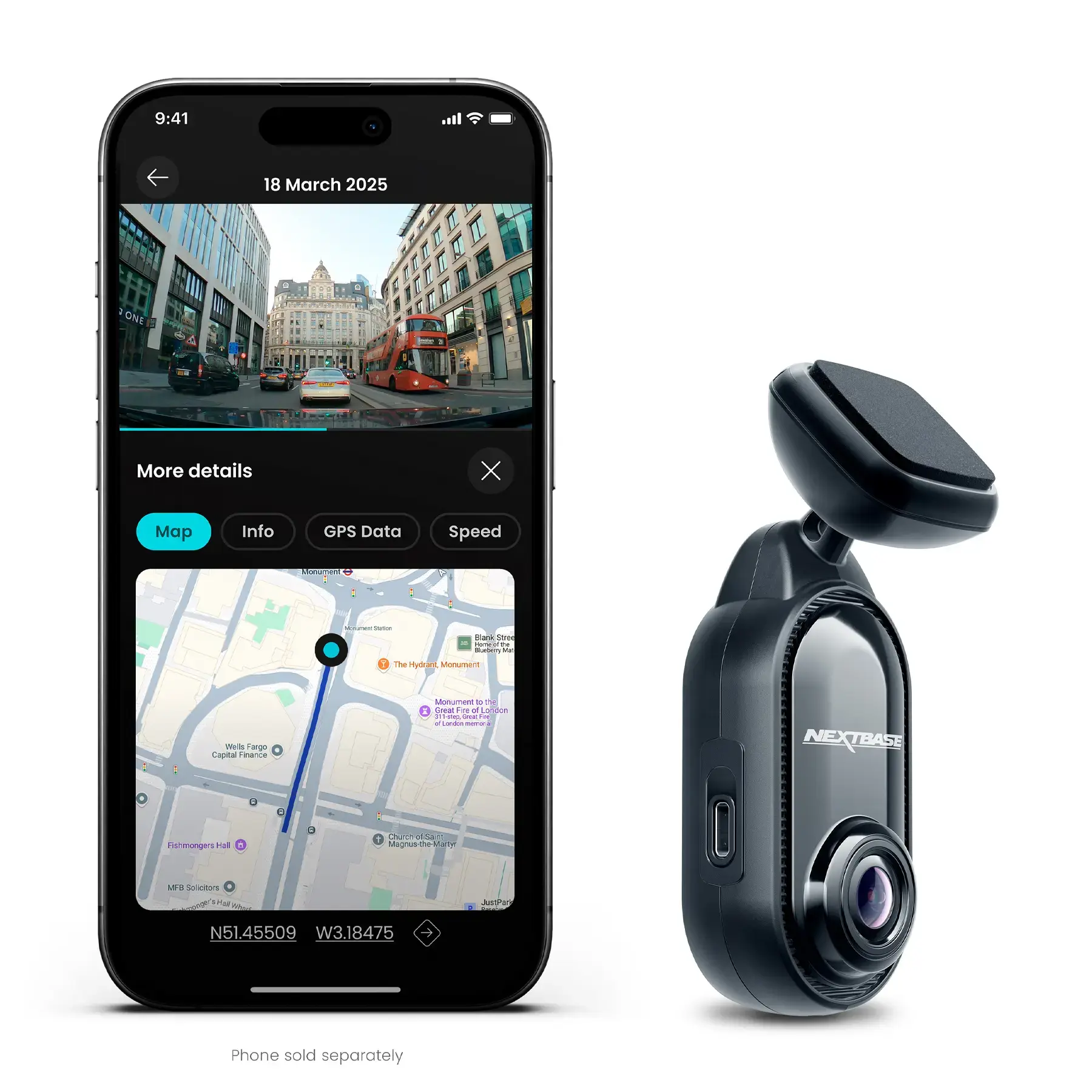 Nextbase Piqo 2K 1440p Dash Cam