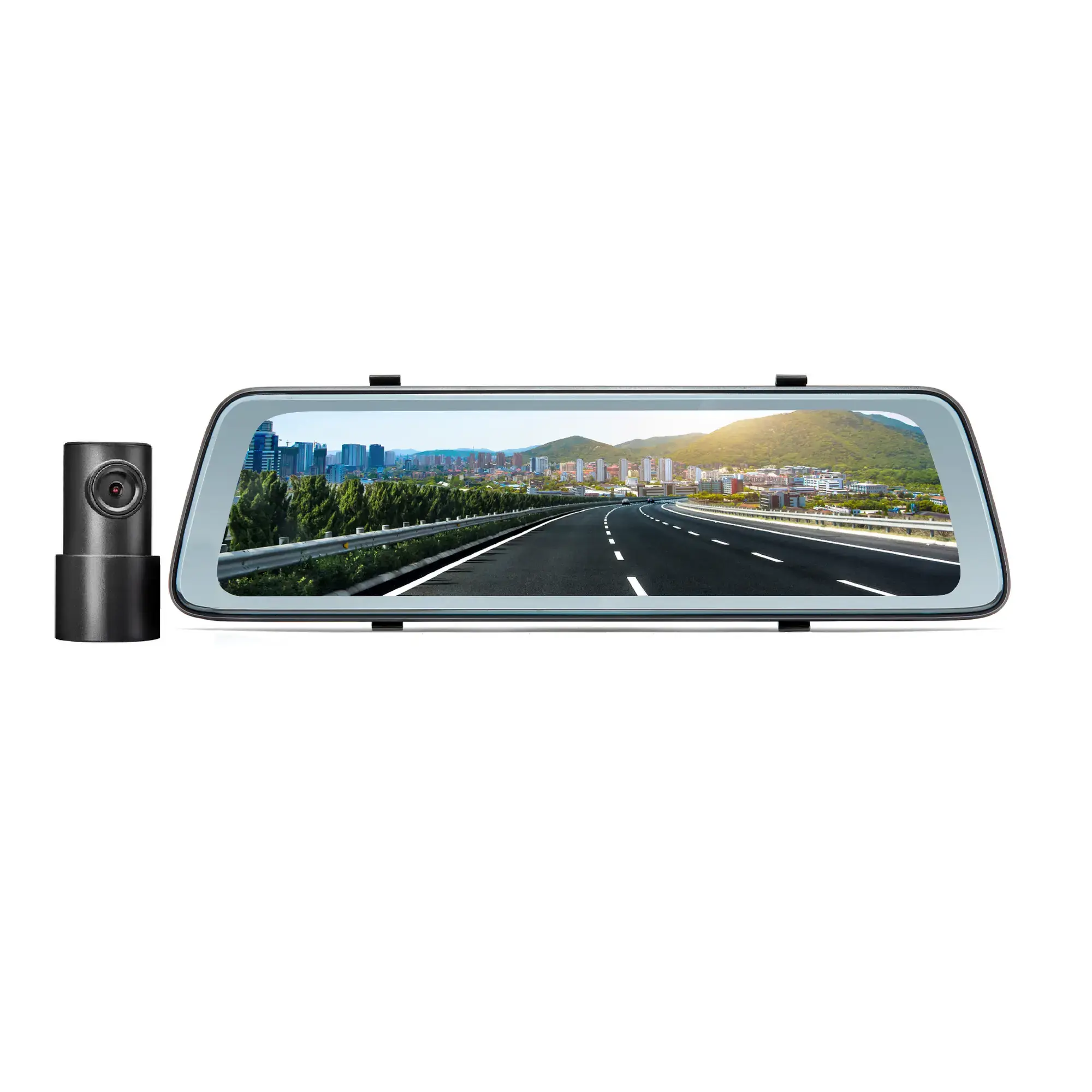 Road Angel Halo Vision 2 Mirror Dash Cam – 10” Touchscreen + Rear 1080p Cam with Hardwi