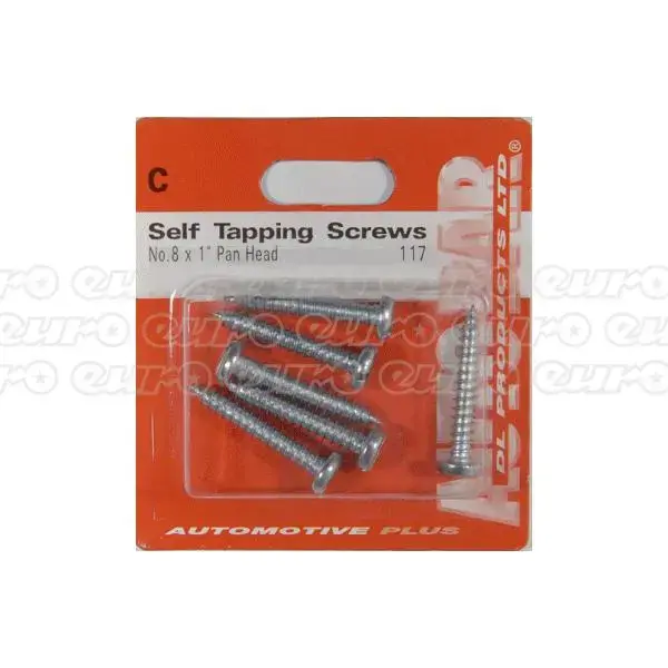 Autobar Self Tapping Screws 1"X 8 (Pk10)