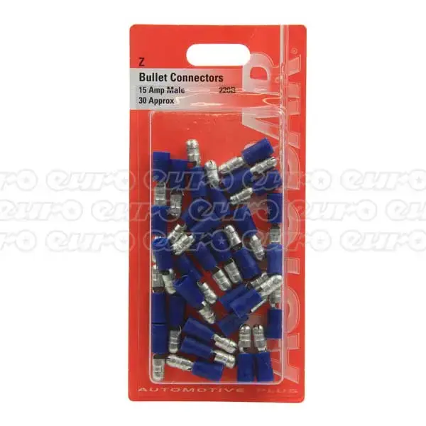 null Male Bullets 15 Amp - 30 Pack