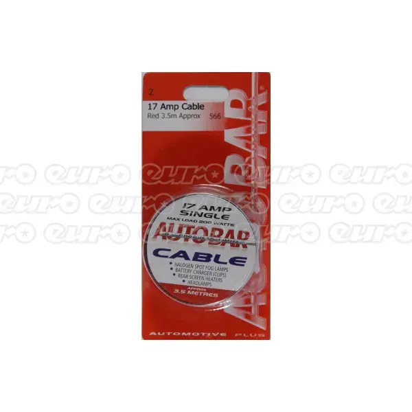 null 17 Amp Cable - 3.5m App. Red