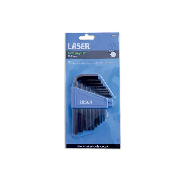 Laser 0952 Metric Hex Key Set 10pc