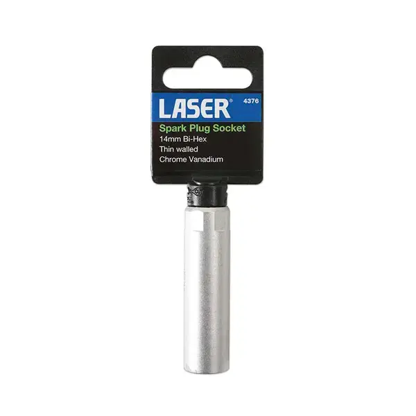Laser 4376 Spark Plug Socket 3/8"D 14mm Bi-Hex