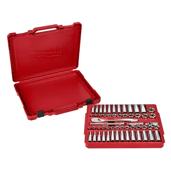 Milwaukee Metric & imperial 3/8 ratchet + socket set (56pc)