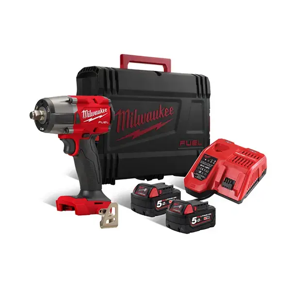 Milwaukee M18 Fuel Mid Torque 1/2 Gen2 Impact Wrench (Kit) 881Nm M18FMTIW2F12-502X