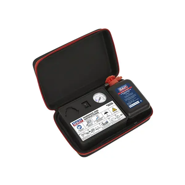 Sealey Tyre Inflator & Emergency Puncture Sealant Kit 12V