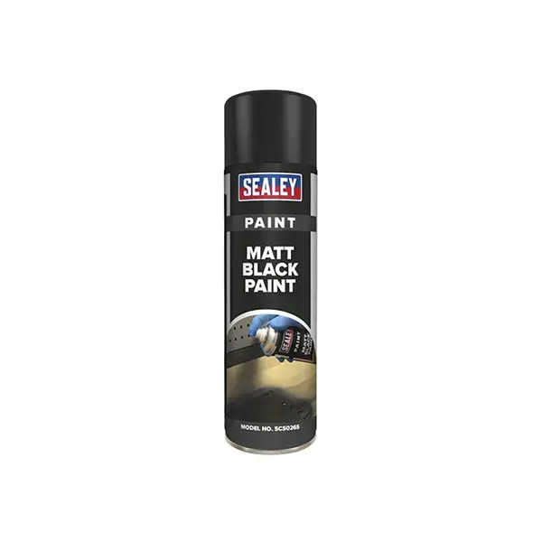Sealey SCS026S Black Matt Paint 500ml Single